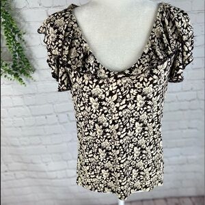 𝅺american Living Floral Print Blouse M